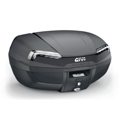 E46NT Riviera kufr GIVI 47L černý (Monolock s vlastní plotnou), čiré odrazky
